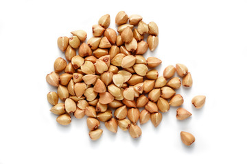 buckwheat grain isolated