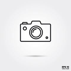 camera vector line icon
