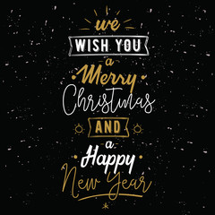 Merry Christmas typography.