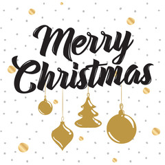 Merry Christmas typography.