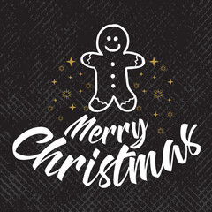 Merry Christmas typography.