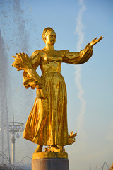 Moscow, Russia - 15 September, 2018: VDNKh, Fountain of Friendship of Peoples