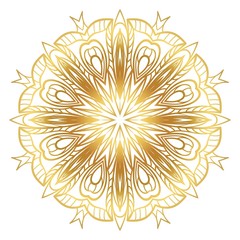 Ethnic ornamental mandala. Decorative design element. Vector illustration.