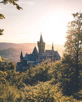 Schloss Werningerode beim Sonnenuntergang