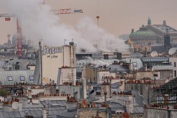 Paris view from The Centre Pompidou`s roof