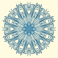 Floral ornament. Vector illustration. Can be used for greeting card, coloring book, phone case print.