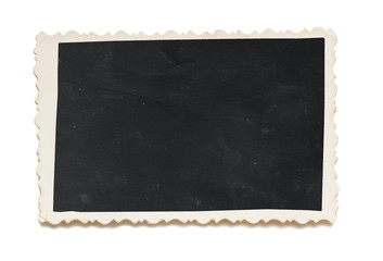 Fototapeta premium Old photo on a white background