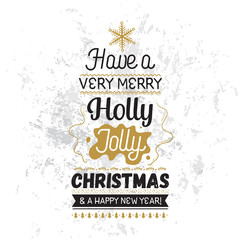 Merry Christmas typography.