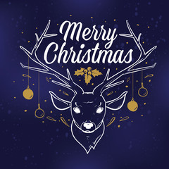 Fototapeta premium Merry Christmas typography.