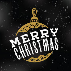 Merry Christmas typography.