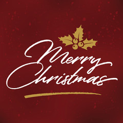 Merry Christmas typography.