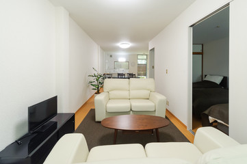 リビングルームとソファ