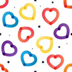 Love Actually vector colorful trendy seamless pattern