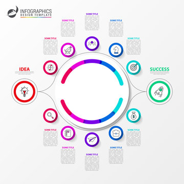 Infographic Design Template. 2 Different Paths To Success