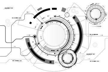 Vector cyber security communication concept with the circuit board for the technology background