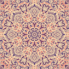 Colorful Tribal Ethnic Festive Abstract Floral Vector Pattern