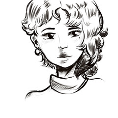 Beautiful girl portrait face