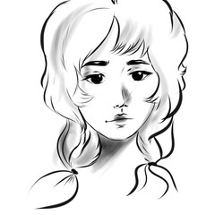 Beautiful girl portrait face 