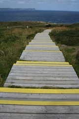 Fototapeta premium Wooden Stairs Beach Ocean