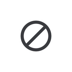 No symbol icon. No symbol shape. No symbol print. Stop sign. Ban icon