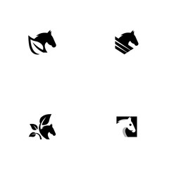 Horse Set Animal Illustration Vector Logo