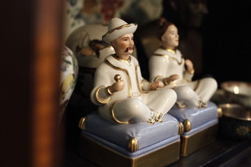 Fototapeta na wymiar Antique asian porcelain figures