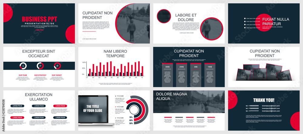 Poster business presentation slides templates from infographic elements. can be used for presentation, flye