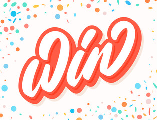 Win. Vector lettering.