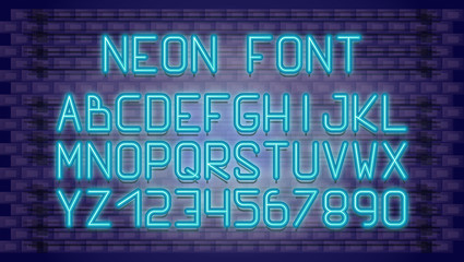 Obraz premium Neon Font
