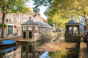 The historic fishmarket in Gouda, Holland. In medieval times, this was the place where they trade fish.