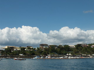 Fototapeta premium Port et jetée de Mamoudzou à Mayotte