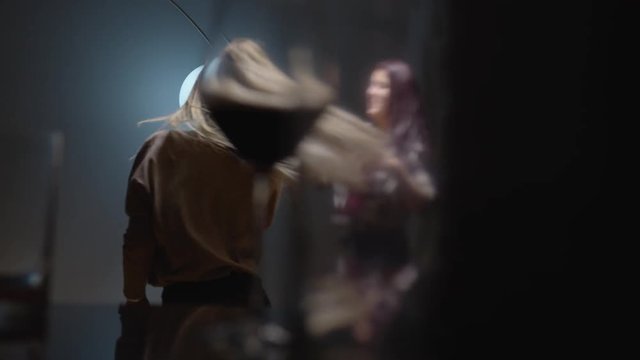 Girls dancing in the living room