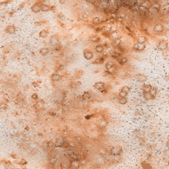 Orange watercolor and ink paper textures on white background. Chaotic stylish abstract organic design.