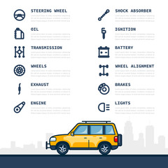 Car service infographic