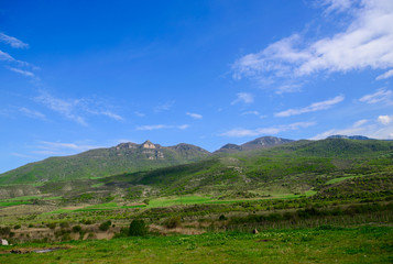 Fototapeta na wymiar Amazing spring landscape with mountains, Tavush, Armenia