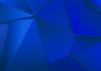 Fototapeta premium Abstract polygonal blue background