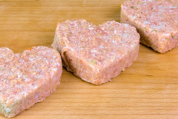 The meat frozen semi-finished products