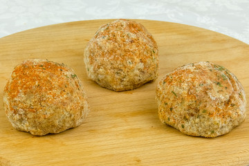 The meat frozen semi-finished products