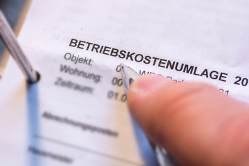 Prüfung der jährlichen Betriebskostenabrechnung