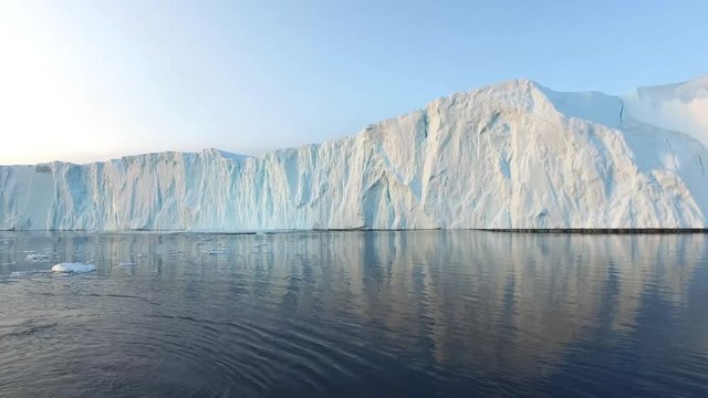 Glaciers on Arctic Ocean in Greenland