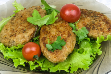 The image of fry meat