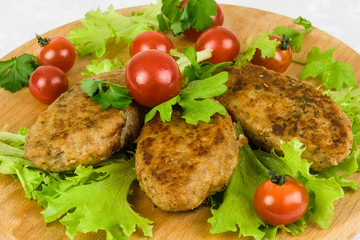 The image of fry meat