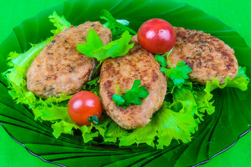 The image of fry meat