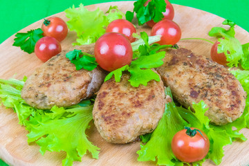 The image of fry meat