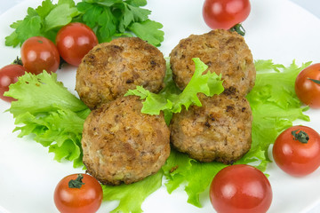 The image of fry meat