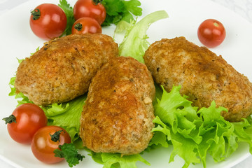 The image of fry meat