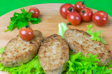 The image of fry meat