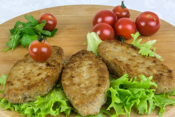 The image of fry meat