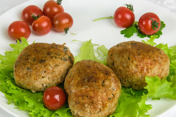 The image of fry meat