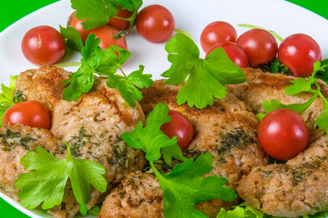 The image of fry meat